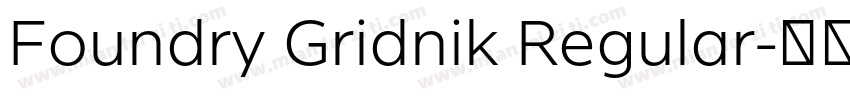 Foundry Gridnik Regular字体转换